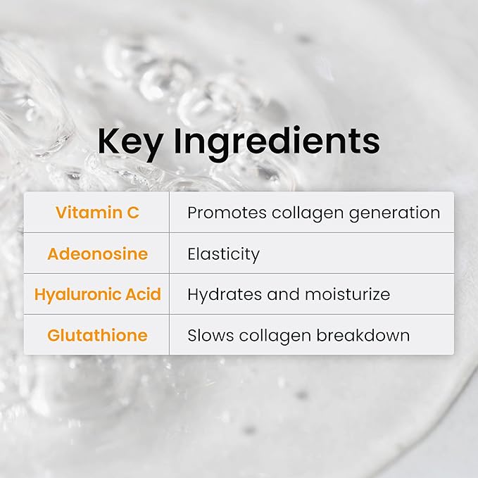 Niacinamide 20% Vitamin C Ampoule β CUSKIN Korean Skin Care with Niacinamide, Glutathione, Hyaluronic Acid, Adenosine, Panthenol for Skin Elasticity and Moisturizing, 30g (1.01 Fl. Oz)