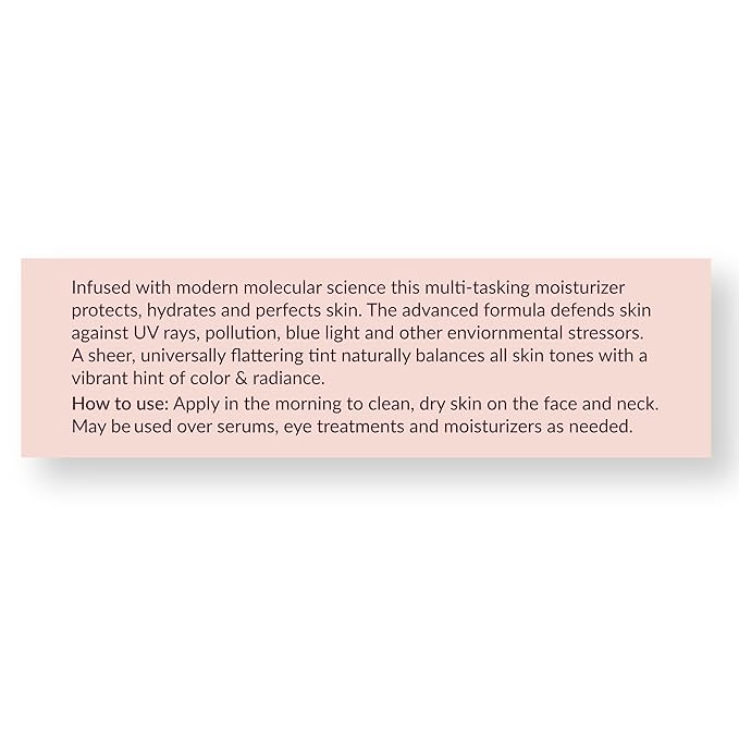 AVYA SPF 40 Sheer Tinted Moisturizer with Hyaluronic Acid & Green Chai β Advanced Ayurvedic Skincare Treatment for Balanced and Brighter Skin/Fair & Light Skintones Shade #1 (0.34oz/10ml)
