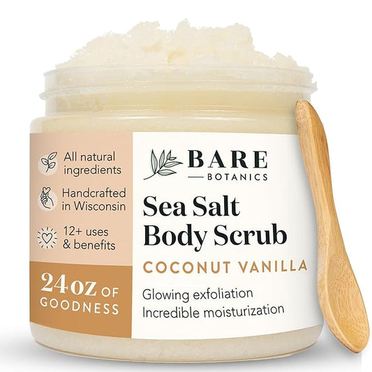 Bare Botanics Aloe Vera Mist + Coconut Vanilla Body Salt Scrub