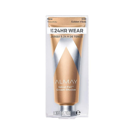 Almay Velvet Foil Cream Shadow, Golden Vibes, 0.36 fl. oz., metallic eyeshadow