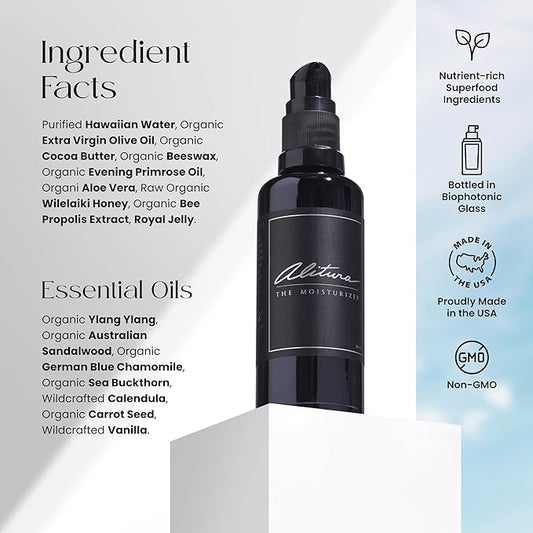 Alitura Naturals Face Moisturizer for Men & Women β 50ml Daily Hydrating Cream with Aloe Vera, Bee Propolis, Sea Buckthorn, & Honey β Anti-Aging, Soothing, Non-GMO, USA Made