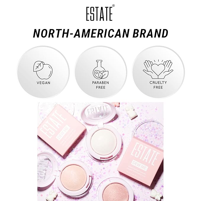Estate Cosmetics Dew Me Baked Highlighter β Cheek, Eyes & Face Pressed Powder β 3 g (0.1 oz) (Exposed)