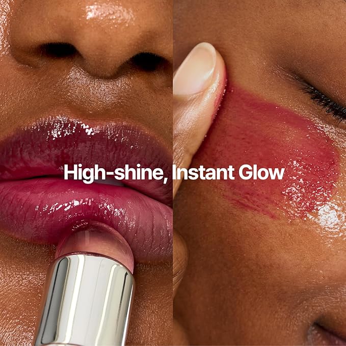 Glowy Jelly Pot + Keychain SET | Dewy Jelly Lip & Blush Color, Tinted Glow Jelly Balm, Dewy Buildable Finish β Cherryppo (Cherry Red) | 0.14 oz