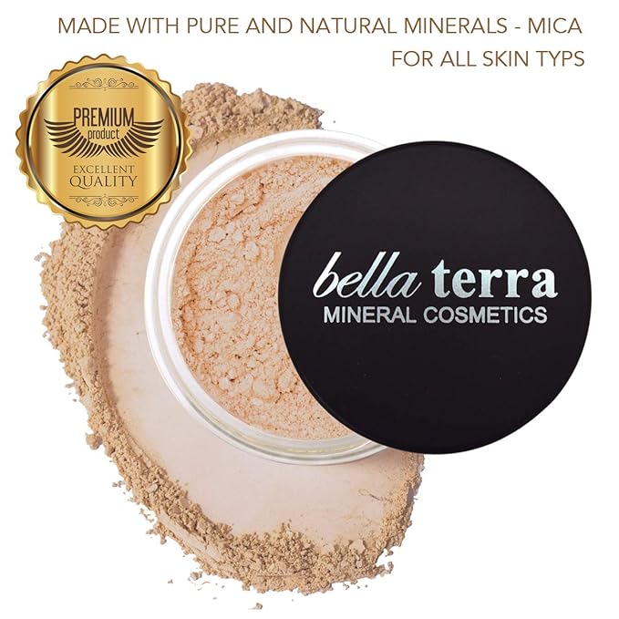 Bellaterra Cosmetics Mineral Powder Foundation | Long-Lasting All-Day Wear | Buildable Sheer to Full Coverage β Matte | Sensitive Skin Approved | Natural SPF 15 (Ivory) 9 grams