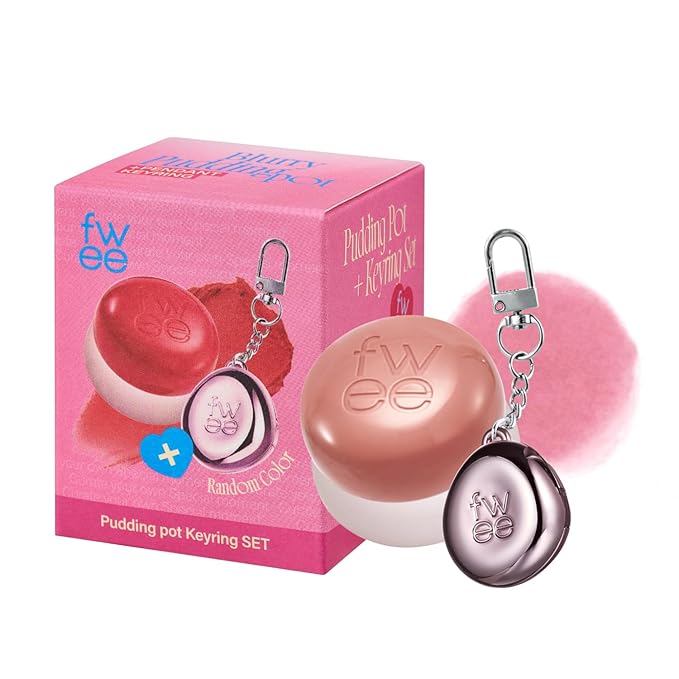 Blurry Pudding Pot + Keychain SET | Airbrushed Blush & Lip, Buildable Pigment, Long-lasting, Lightweight, Easy to Blend, Natural Soft Matte Finish Makeup β Oh! (Cool Pink) | 0.17 oz