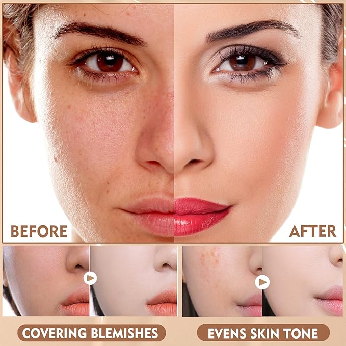 AWCCXMYM Mushroom Head Air Cushion CC Cream, Ivory, 24-Hour Moisturizing, Plant Ingredients, Skin Foundation Concealer