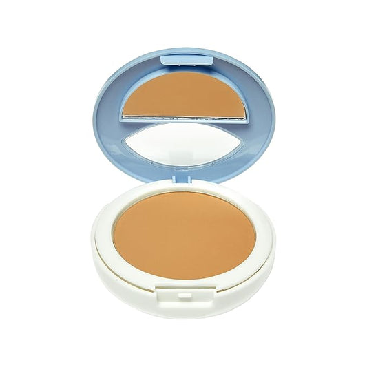 Ruby Kisses No More Blemish Face Powder with Salicylic Acid Korean Makeup Matte Finish Full Coverage Pressed Powder (Toasted Almond)