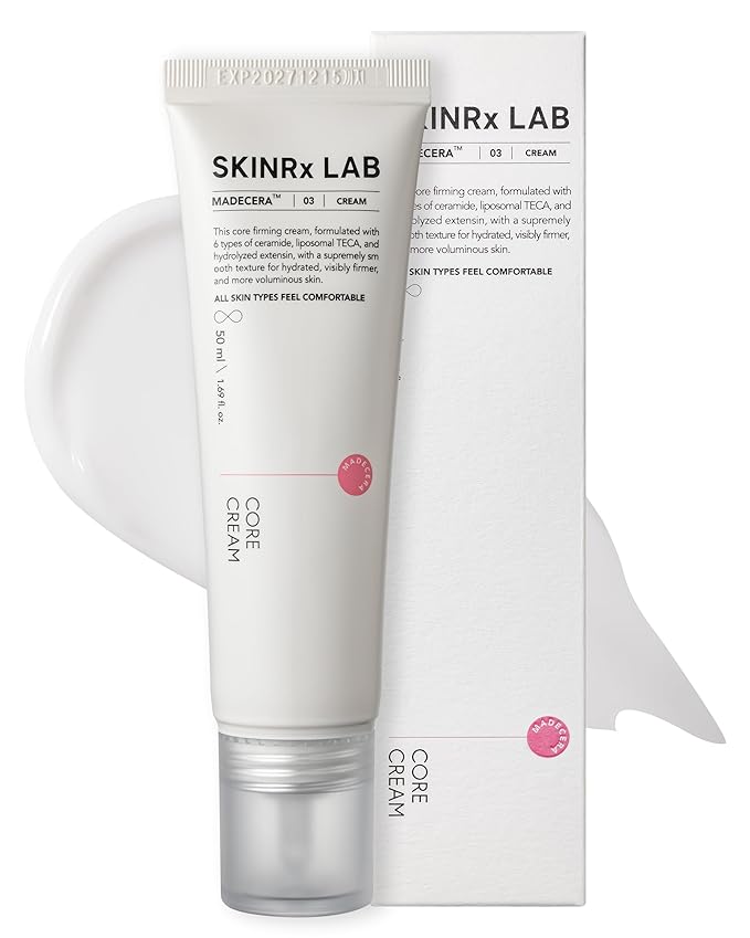SKINRxLAB MadeCera Core Cream β Korean Anti-Aging Face Moisturizer with Ceramides, Peptides, Liposomal TECA for Deep Hydration, Firming, Plumping, Volumizing & Radiant Complexion, 1.69oz.