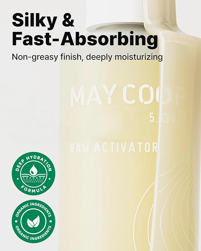 MAY COOP Raw Activator Face Serum β Hydrating & Nourishing Face Serum with 63% Maple Sap for Moisture - Anti Aging Skin Vitality & Glow - Korean Skincare, 2.02 fl.oz.