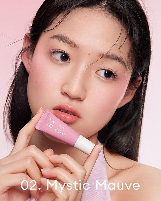 INTO YOU Liquid Blush for Cheeks, Water Sense Evolves Into Soft Fog Powder Matte and Natural Finish, Light and Comfortable Cream to Hold Makeup, Mystic Mauve(A02)