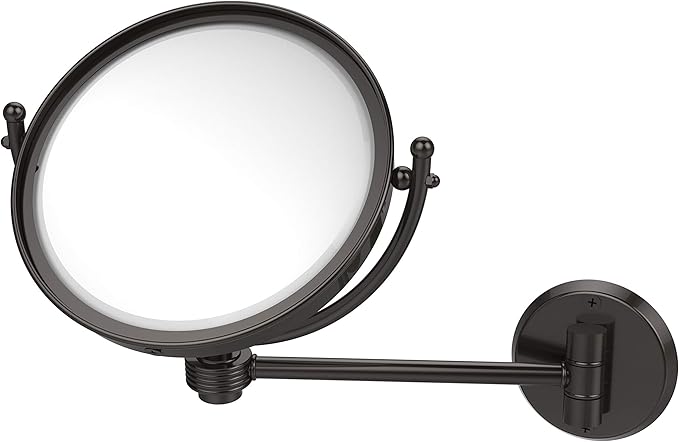 Allied Brass WM-5G/3X-ORB 8 Inch Wall Mounted 3X Magnification Make-Up Mirror, Oil Rubbed Bronze