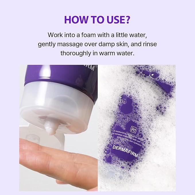 Dermafirm Hydra Repair Cleanser R4 Perilla Purple 150g β Hydrating and Soothing Facial Cleanser for Sensitive Skin