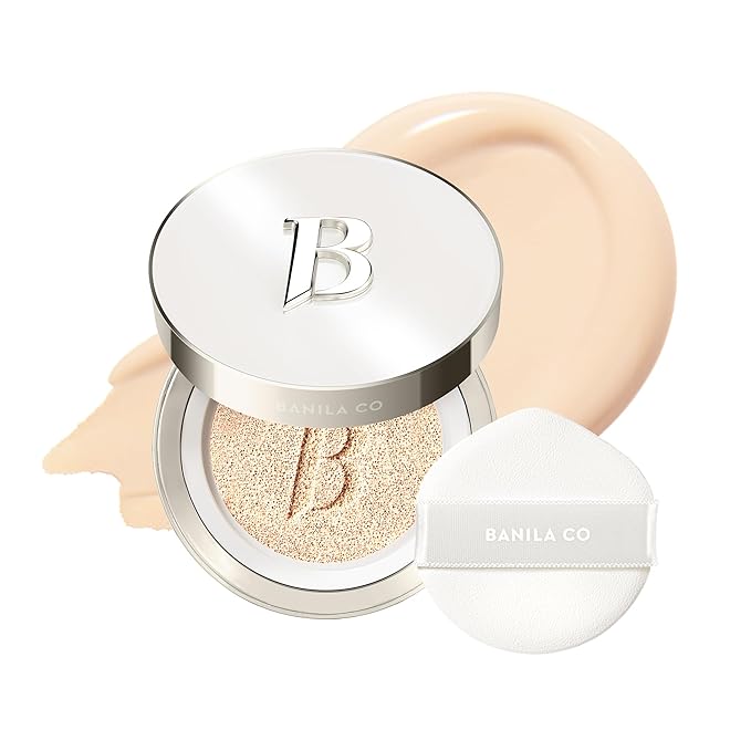 BANILA CO Covericious Ultimate Cover Cushion | Up to 100HR Long-Wear Foundation | 20 Shades for All Skin Tones | Matte & Lightweight Finish | Korean Cushion Foundation (14g / 0.49 oz), 19C LIGHT
