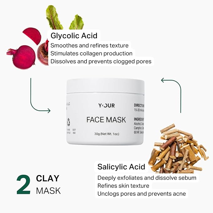YβOUR Acne-Care Sets: Acne Treatment Duo, 3-Step Acne Set, Purify & Treat Acne Set, Bloom & Blur Acne Set, Adult Acne Set. 4-Step Purifying Acne System. Made in USA