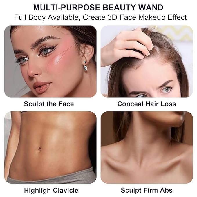 Lezero 3Pcs Contour Stick Makeup Kit, Shades with Highlighter, Blush and Bronzer Trio for Sculpt the Cheeks and Body, Longwear, Waterproof, Dewy & Matte Finish, MEDIUM (09,12,15)