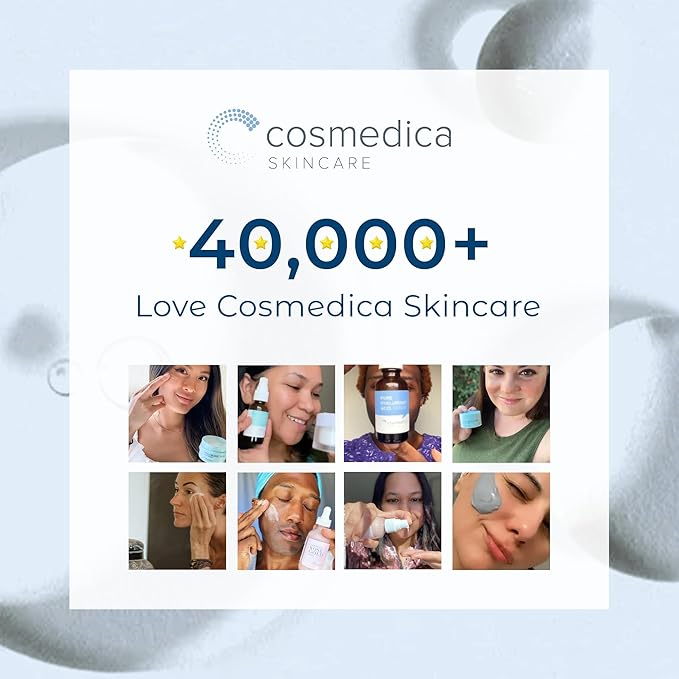 Cosmedica Hyaluronic Acid Serum for Skin β 4 Fl. Oz Hydrating Facial Moisturizer with Anti-Aging Skin Care Properties. Beauty and Skin Care