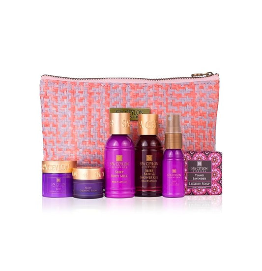 Spa Ceylon SLEEP HOME SPA SET | Body Care Set & Mini Travel Bag | Organic Self-Care Set | Vegan | Holiday Gift Set