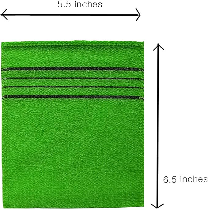 Korean Asian Exfoliating Bath Washcloth Mitt for Remove Dead Skin.Exfoliating Body Scrubber.Exfoliating Gloves for Body Scrub (Green4 Red4)