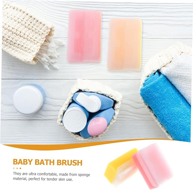 Didiseaon 2pcs Children's Tactile Brush Cradle Cap Nail Scrubber Baby Brush Scrub Brush Kids Hair Brush Silicone