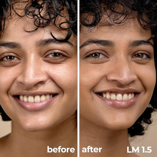 RUBY'S ORGANICS Liquid Foundation | Waterproof Full Coverage Long Lasting | Matte & Poreless, Full Coverage Blendable Normal to Oily Skin | Paraben and Synthetic Free| Shade LM 01.5, 30 ML