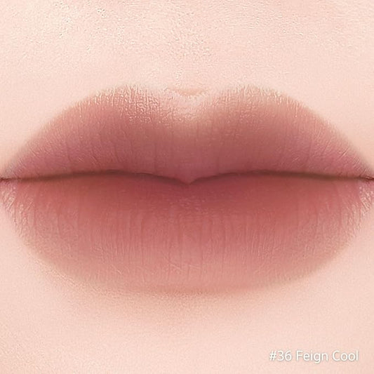 BBIA Last Velvet Lip Tint - Soft & Creamy Matte Finish Lip Stain, Blur Effect with Velvety Texture, Long-Lasting, High Pigment, Lightweight, Non-Drying, Korean Lip Makeup (36 FEIGN COOL)