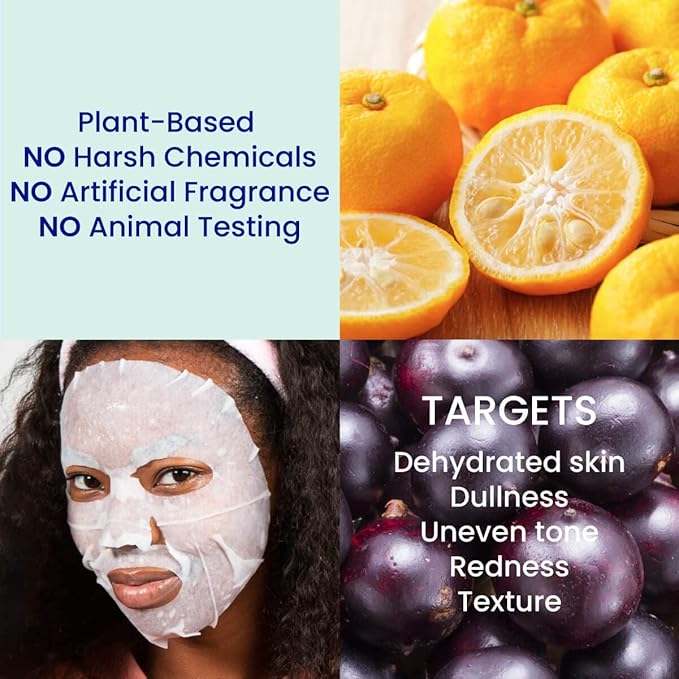 FACETORY K Beauty Face Mask Skin Care - EVERYDAY 8 COLLECTION Sheet Mask Set (16 pc) | Natural Premium Korean Face Mask For All Skin Types - No Sulfates No Parabens