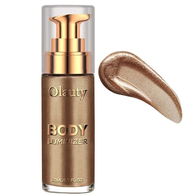 Liquid Illuminator, Firstfly Body Highlighter Makeup Smooth Shimmer Glow Liquid Foundation for Face & BodyοΌ#03 Glistening BronzeοΌ