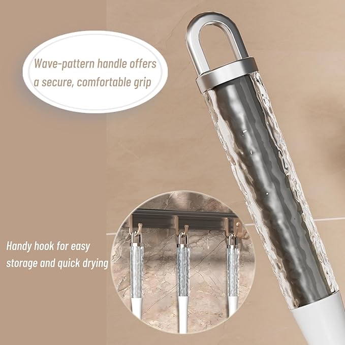 2-in-1 Detachable Shower Back Brush – Dual-Sided Body Scrubber with Soft Bristles & Massage Nodes, Exfoliating Dry Brush with Long Handle for Men & Women, Travel-Friendly