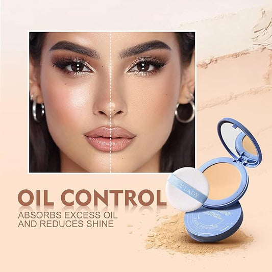 Oil Control Face Pressed Powder, Matte Smooth Flawless Setting, Face powder for older women Waterproof Long Lasting Finishing Powder, Cruelty Free, Lightweight, 0.35 oz (NATURAL BEIGE, A)