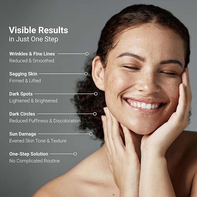 LifeCell All In One Anti-Aging Cream β Reduces Wrinkles, Fine Lines, Dark Circles & Sun Damage β Retinol, Vitamin C, DMAE & Hyaluronic Acid β Fragrance-Free, for All Skin Types (2.54oz)