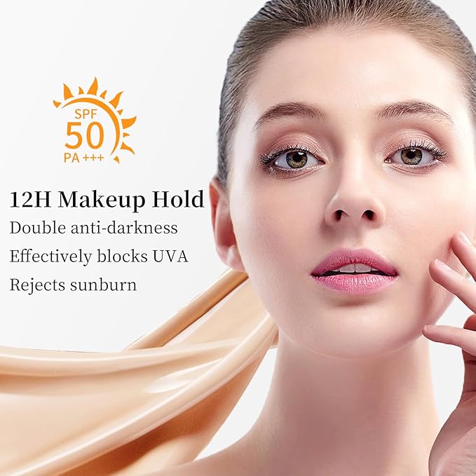 TUNBOT Long Lasting Concealer Foundation, SPF 50, Makeup to Cover Facial Imperfections, Unscented Foundation for All Skin Types (30ml)