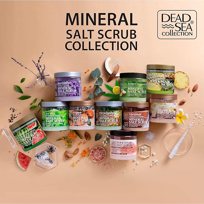 Dead Sea Collection Argan Salt Scrub β Exfoliating Body Scrub for Women β Moisturizing and Nourishing Skin β with Pure Oils and Dead Sea Minerals (23.28 Oz)