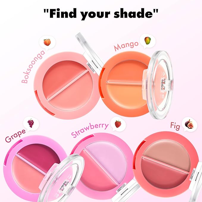 Amuse SEOUL Lips and Cheeks Healthy Balm 02 MANGO BALM | Moisturizing, Glossy, Creamy Texture, Lightweight, Dewy Finish, Natural-looking Color, K Beauty Makeup, Vegan (1.5g / 0.05 oz)