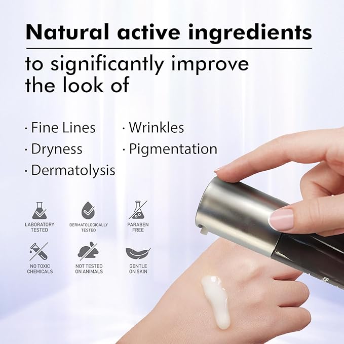 Face Moisturizing Lotion with Active Peptides & Vitamin C, Anti-Aging Antioxidant Advanced Formula, Smooth Wrinkles, Firming, Brightening, Soothes Redness, Repair, Hydrate Skin, 1.69 Fl Oz