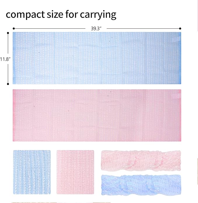 EXFOLIATING Luffah Towel, Body wash Towel,Bath Loofah Sponge, Body Scrubber Exfoliators, Exfoliating Washcloth,Rip-Resistant, Fast Dry, Rich Foam,for All Skin Types-Made in Japan (Pink)