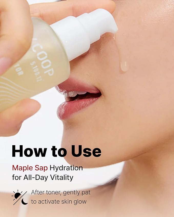 MAY COOP Raw Activator Face Serum β Hydrating & Nourishing Face Serum with 63% Maple Sap for Moisture - Anti Aging Skin Vitality & Glow - Korean Skincare, 2.02 fl.oz.