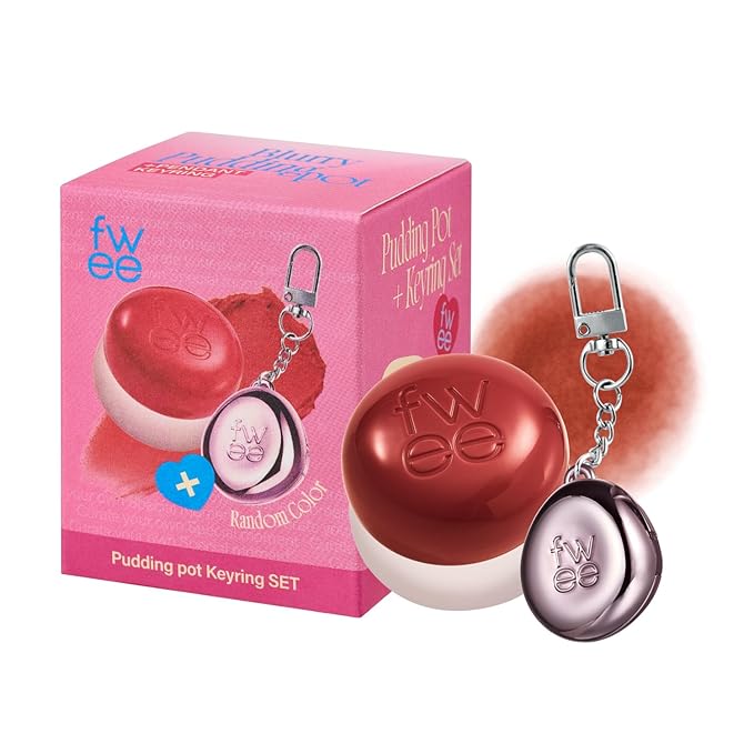 Blurry Pudding Pot + Keychain SET | Airbrushed Blush & Lip, Buildable Pigment, Long-lasting, Lightweight, Easy to Blend, Natural Soft Matte Finish Makeup β Lyrics (Rose Brown) | 0.17 oz