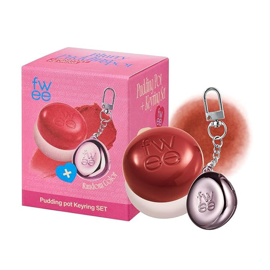 Blurry Pudding Pot + Keychain SET | Airbrushed Blush & Lip, Buildable Pigment, Long-lasting, Lightweight, Easy to Blend, Natural Soft Matte Finish Makeup β Lyrics (Rose Brown) | 0.17 oz