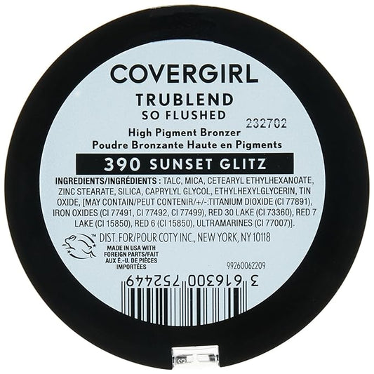 COVERGIRL Trublend So Flushed High Pigment Bronzer, Sunset Glitz, 0.33 Oz, 1 Count (Pack of 1)