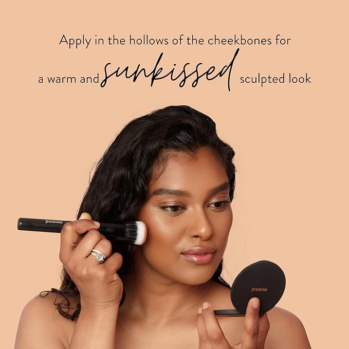 Mented Cosmetics Made in Italy, Cruelty Free Makeup, Vegan, Paraben Free, Shimmer Bronzer, Highlighter Bronzing Powder Palette for Face with Vitamin E + A, 0.35oz/10g, Out of the Office