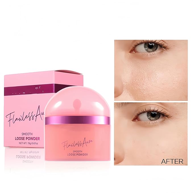 Setting Loose Powder 5 Colors Flawless Smooth Loose Finishing Powder Waterproof Long-Lasting Face Powder (Color 05)