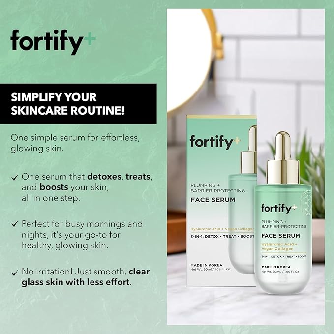 9-in-1 Korean Hyaluronic Acid Face Serum with Aloe Vera & Zeolite - Deep Hydrating, Anti-Aging & Protecting - Clean Beauty, Natural Germ-Fighting - All Skin Types - 50ML/1.7Fl.Oz