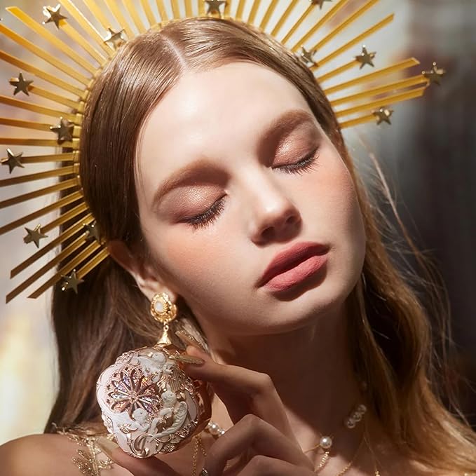 Flower Knows Little Angel Cream Blush,Buildable & Blendable Makeup Blush for cheeks,Soft & Long-lasting,Sandy Nude Flush for All Skin Tones(05 Fingertip Stellar,6g)