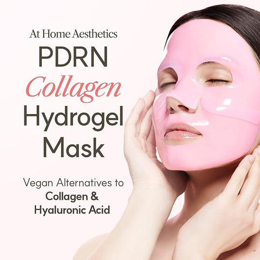 The Face Shop Rose PDRN Pink Collagen Face Mask, Korean Glass Skin Essential, Hyaluronic Acid for Moisturizing & Skin Elasticity, Firming, 4EA