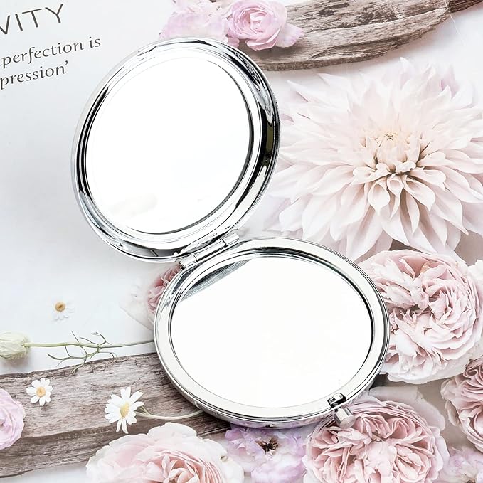 WSNANG Belcher Family Travel Compact Pocket Makeup Mirror Belcher and Linda Fans Gift TV Show Merchandise for Women(Burgers Mirror-Steel)