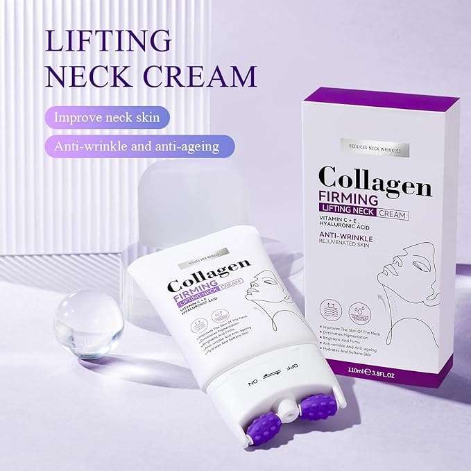 2Pcs Neck Collagen Cream-Collagen Firming Lifting Neck Cream,Face & Neck Collagen Cream,Firm and Lift Sagging Skin