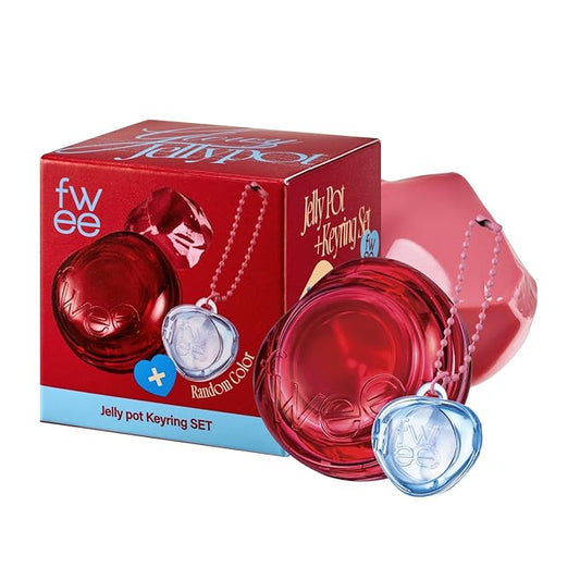 Glowy Jelly Pot + Keychain SET | Dewy Jelly Lip & Blush Color, Tinted Glow Jelly Balm, Dewy Buildable Finish β Mellow Mango (Natural Coral) | 0.14 oz