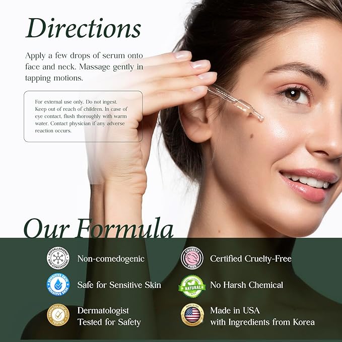CLARA'S NEW YORK Multi Vitamin Facial Serum with Vitamins B, C, E, K β Antioxidant Hydrating, Redness Calming, Sebum Control β Lightweight, Non-Greasy, 30ml / 1 fl oz, Made in USA