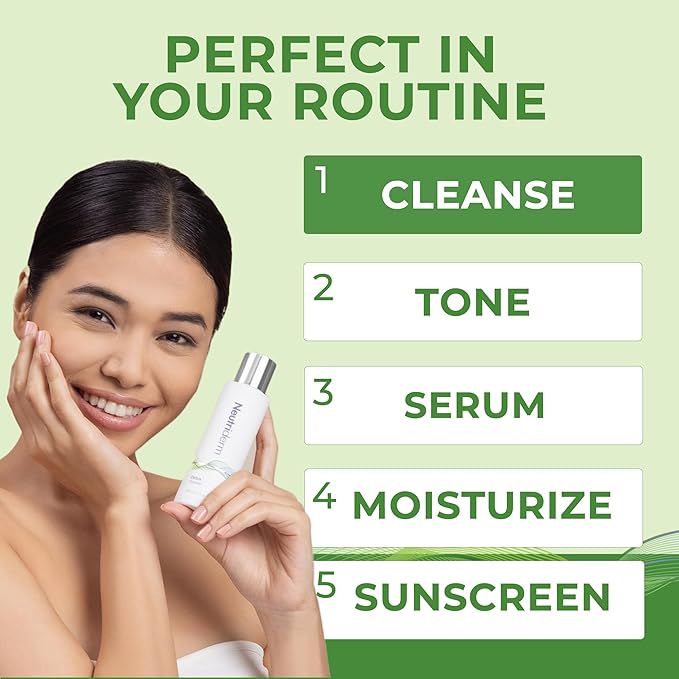 NEUTRIDERM Detox Gentle Exfoliating Face Wash β Glycolic Acid Gel Cleanser for Acne-Prone, Oily & Combination Skin β Deep Cleanser, Pore Refining, Waterproof Makeup Remover β 120ml (4.1 fl oz)