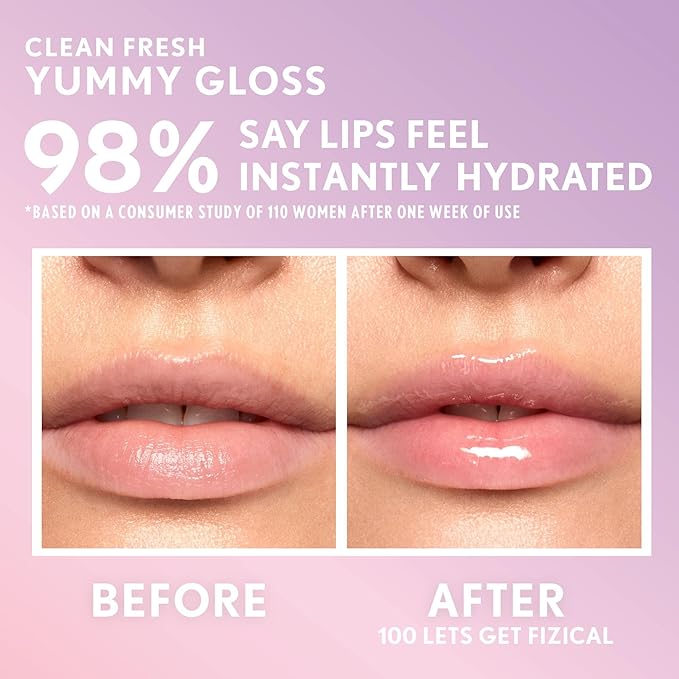 COVERGIRL Clean Fresh Yummy Lip Gloss, Sheer, Natural Scents, Vegan Formula - LetΓ’β¬β’s Get Fizzical